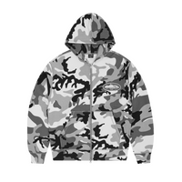 ISLAND PUFF PRINT ZIP HOODIE [ARCTIC CAMO]