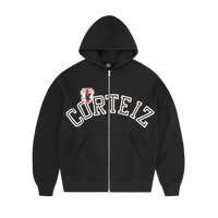 ARCH SHIELD ZIP HOODIE [BLACK]