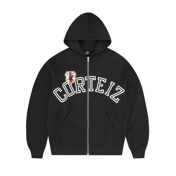 ARCH SHIELD ZIP HOODIE [BLACK]