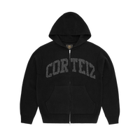 3M COLLEGE KNIT ZIP HOODIE  [BLACK]