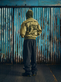 GUERILLAZ RIPSTOP ZIP HOODIE [OLIVE]