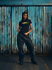 WMNS ALCATRAZ BABY TOP [BLACK & YELLOW]