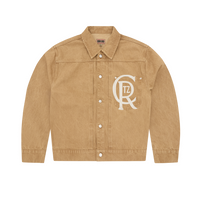 CREST CHAINSTITCH DENIM JACKET [TAN]