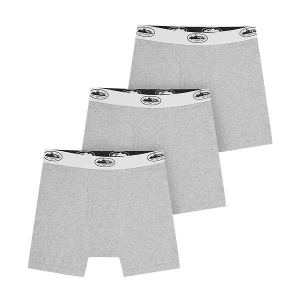 GREY ALCATRAZ BOXERS [3 PACK]