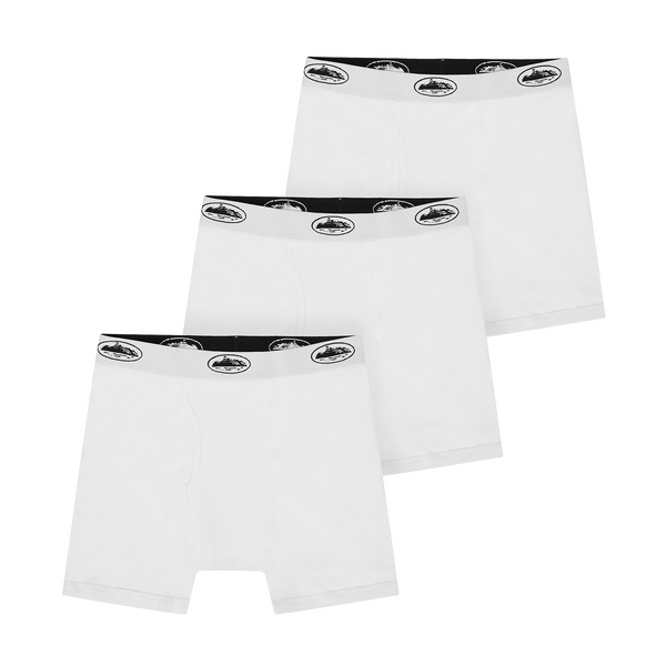WHITE ALCATRAZ BOXERS [3 PACK]
