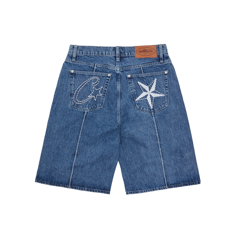 C-STAR DENIM SHORT [WASHED BLUE]