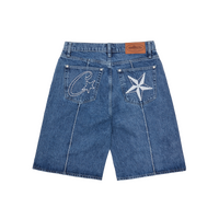 C-STAR DENIM SHORT [WASHED BLUE]