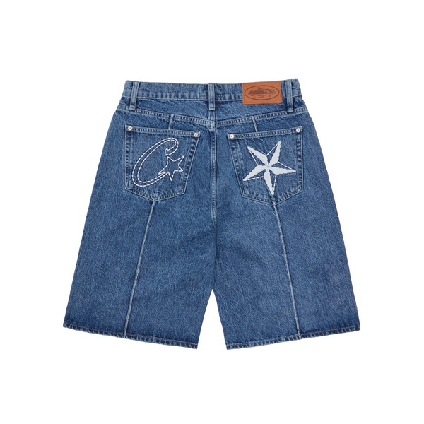 C-STAR DENIM SHORT [WASHED BLUE]