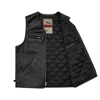 SKYDIVE LEATHER VEST [BLACK]