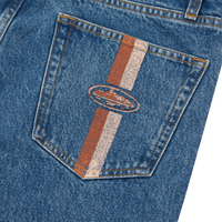 DUAL STRIPE BAGGY JEANS [MIDWASH]