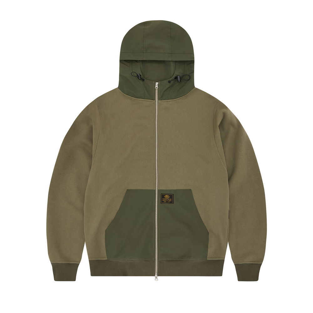 GUERILLAZ RIPSTOP ZIP HOODIE [OLIVE]