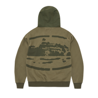 GUERILLAZ RIPSTOP ZIP HOODIE [OLIVE]