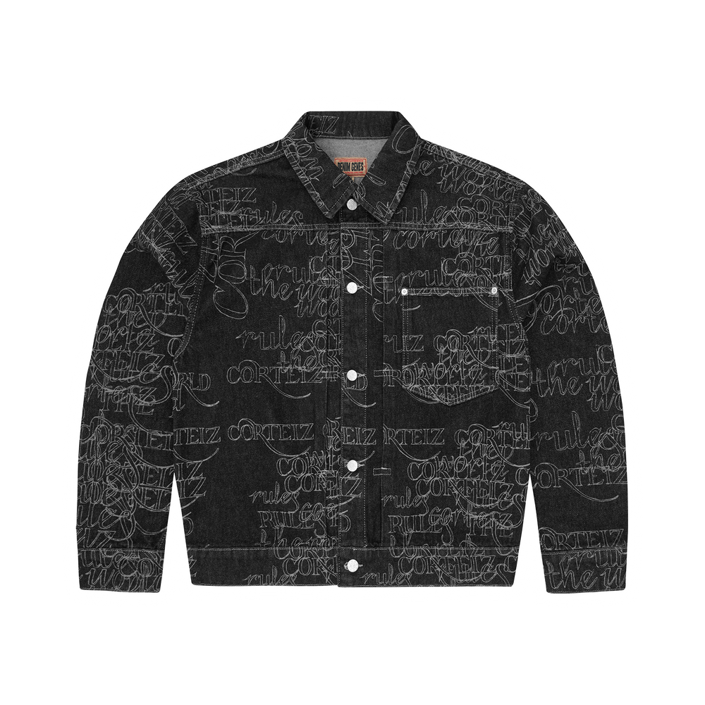 HANDWRITTEN DENIM JACKET [BLACK]