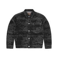 HANDWRITTEN DENIM JACKET [BLACK]