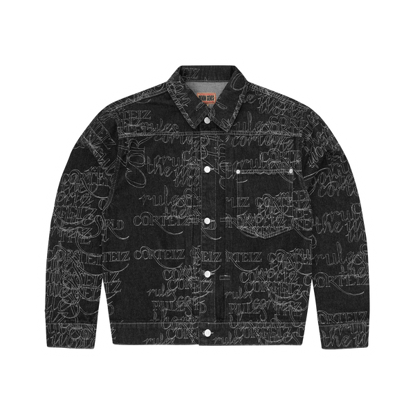 HANDWRITTEN DENIM JACKET [BLACK]