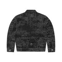 HANDWRITTEN DENIM JACKET [BLACK]