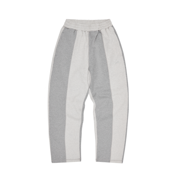 HMP CONTRAST PANEL OPEN HEM SWEATPANT [HEATHER GREY]