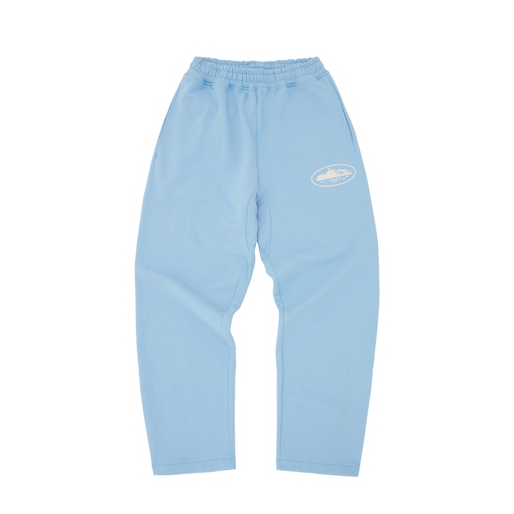 ISLAND PUFF PRINT OPEN HEM SWEATPANT [BABY BLUE]