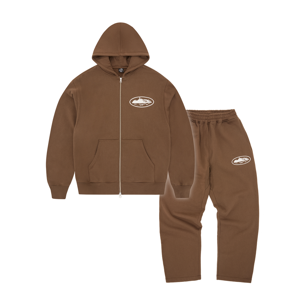 ISLAND PUFF PRINT TRACKSUIT [BROWN]