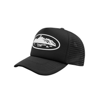 ISLAND PUFF PRINT TRUCKER HAT [BLACK]