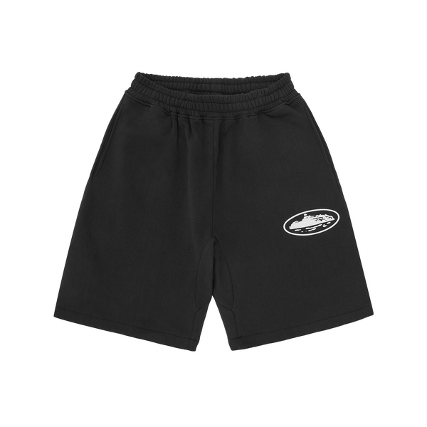 ISLAND PUFF PRINT SWEATSHORT [BLACK]