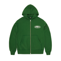 ISLAND PUFF PRINT ZIP HOODIE [GREEN]