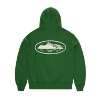 ISLAND PUFF PRINT ZIP HOODIE [GREEN]