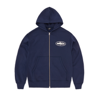 ISLAND PUFF PRINT ZIP HOODIE [NAVY]