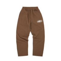 ISLAND PUFF PRINT OPEN HEM SWEATPANT [BROWN]