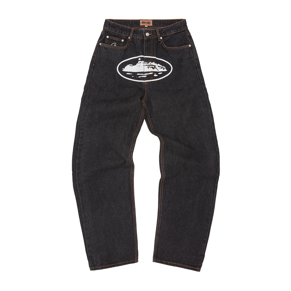 ISLAND BAGGY JEANS [WASHED BLACK]