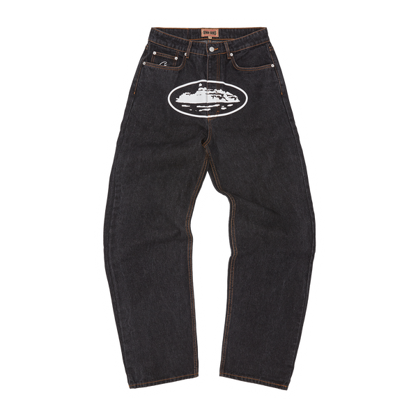 ISLAND BAGGY JEANS [WASHED BLACK]