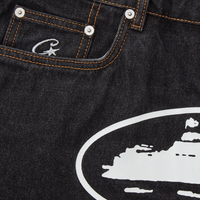 ISLAND BAGGY DENIM SHORT [WASHED BLACK]