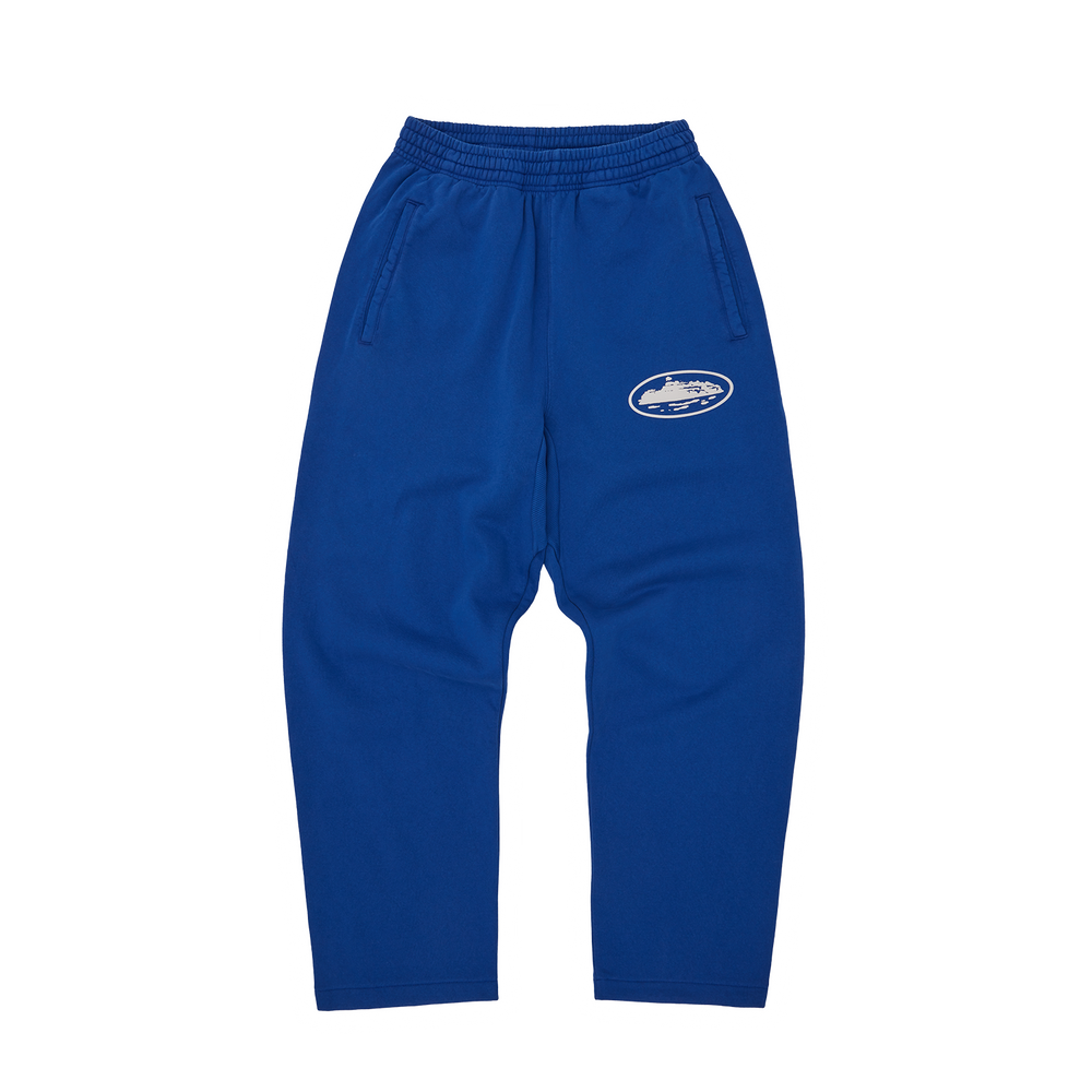 ISLAND PUFF PRINT OPEN HEM SWEATPANT [WASHED ROYAL]