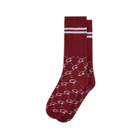 MONOGRAM SOCKS [BURGUNDY]