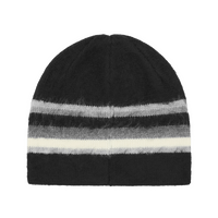 MULTI STRIPE KNIT BEANIE [BLACK]