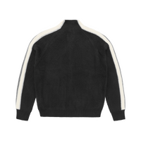 MULTI STRIPE KNIT ZIP UP [BLACK]
