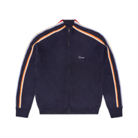 MULTI STRIPE KNIT ZIP UP [NAVY]