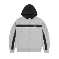 RIBBED SPORTEIZ ZIP HOODIE [HEATHER GREY]