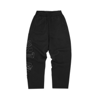 LUNDUN STITCH OPEN HEM SWEATPANT [TRIPLE BLACK]