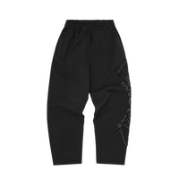 LUNDUN STITCH OPEN HEM SWEATPANT [TRIPLE BLACK]