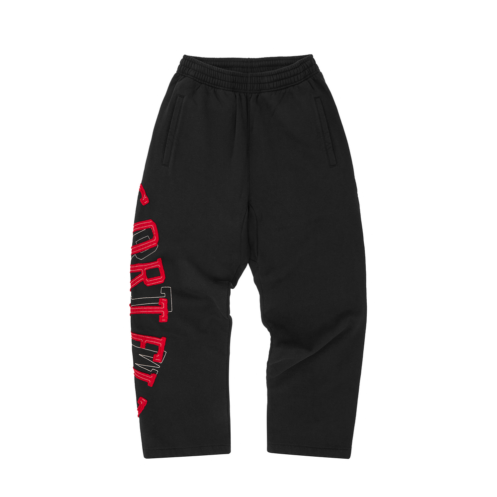 LUNDUN STITCH OPEN HEM SWEATPANT [BLACK]