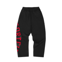 LUNDUN STITCH OPEN HEM SWEATPANT [BLACK]