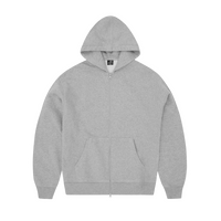 LUNDUN STITCH ZIP HOODIE [HEATHER GREY]