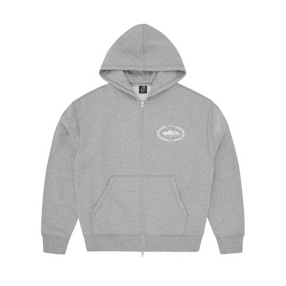 SUPERIOR ROYALE ZIP HOODIE [HEATHER GREY]