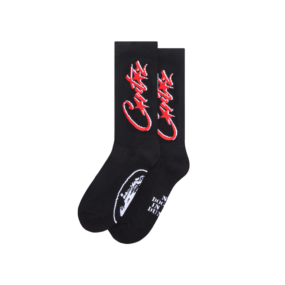 ALLSTARZ SOCKS [BLACK & RED]