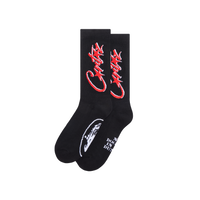 ALLSTARZ SOCKS [BLACK & RED]