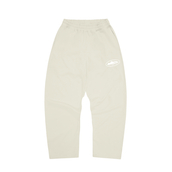 ISLAND PUFF PRINT OPEN HEM SWEATPANT [OFF WHITE]